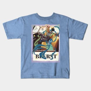 ‘Blurst’ by Grip Grand, colorful alien octopus vintage ad Kids T-Shirt